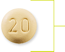 Tablet with the number 20